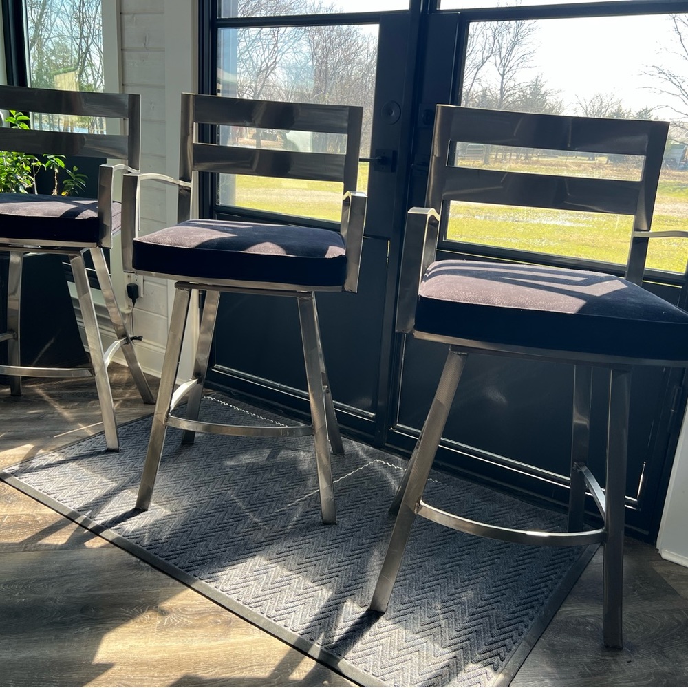 3 Johnston Casuals - bar height, barstools